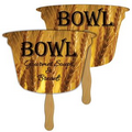 Digital Bowl Fast Fan w/ Wooden Handle & 2 Side Imprint (1 Day)